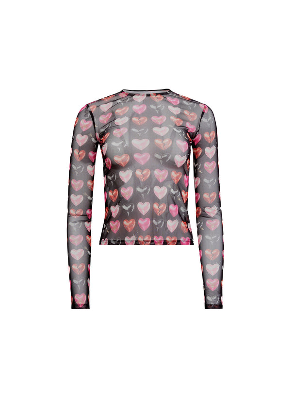 Heartbreaker print - Heartbreaker Long Sleeve Top | Fleur du Mal - DEMO