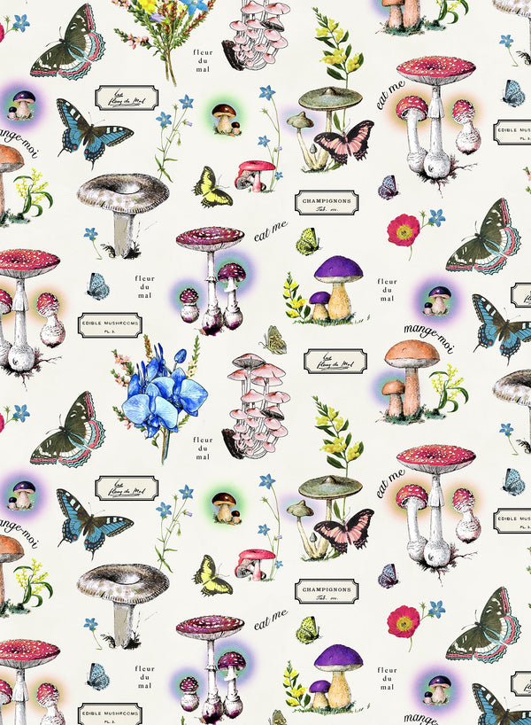Ivory mushroom print - Magical Mushroom PJ Short | Fleur du Mal - DEMO