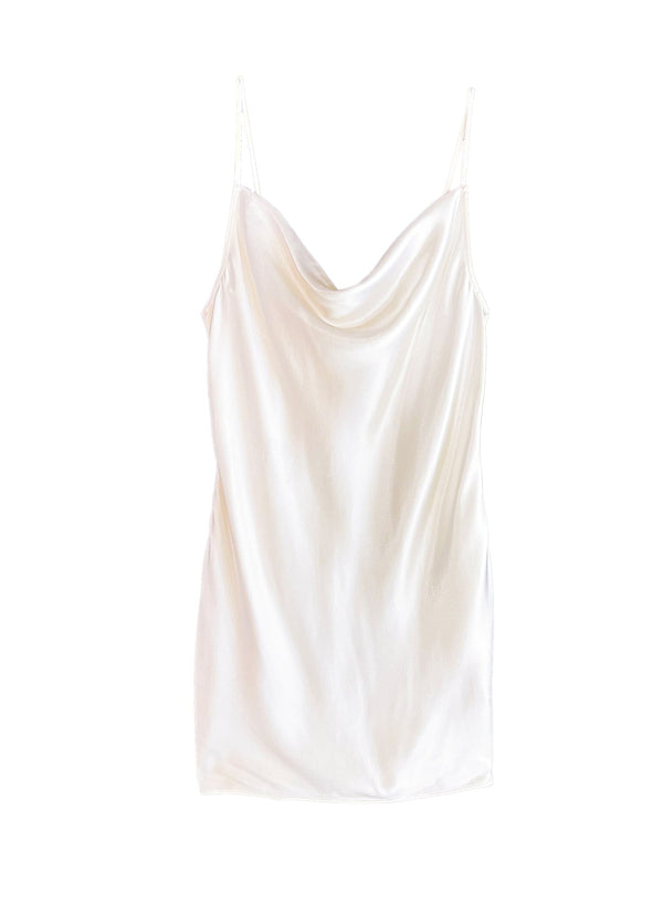 Ivory - Short Cowl Neck Slip | Fleur du Mal - DEMO