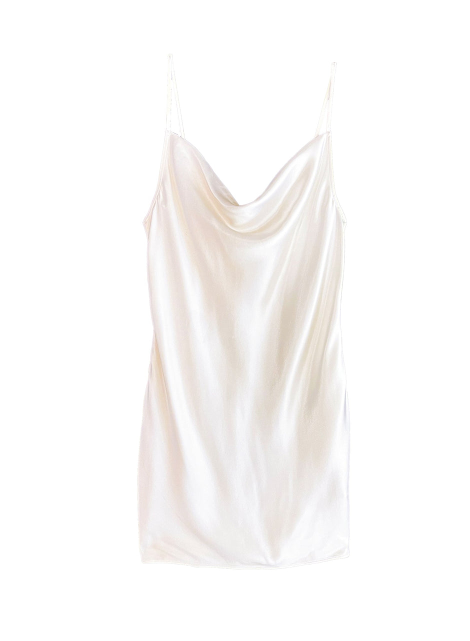 Ivory - Short Cowl Neck Slip | Fleur du Mal - DEMO