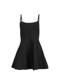 Flared corset dress in black
