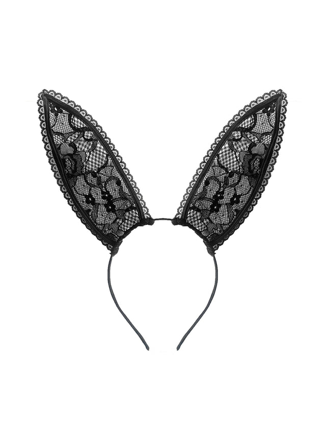 Black - Lace Bunny Ears | Fleur du Mal - DEMO