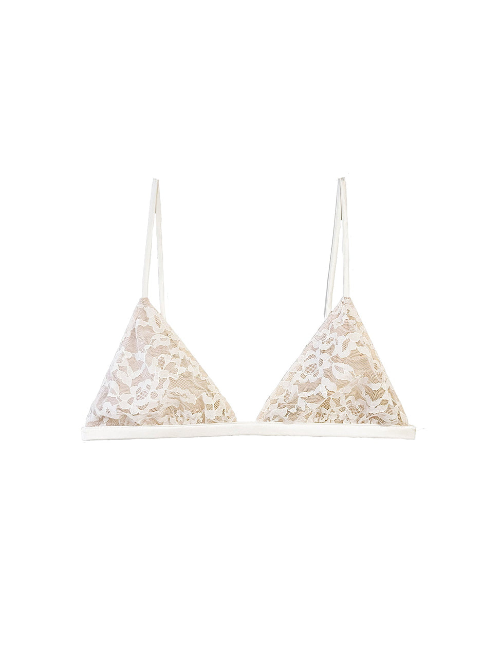 Ivory - Venus Lace Triangle Bra | Fleur du Mal - DEMO
