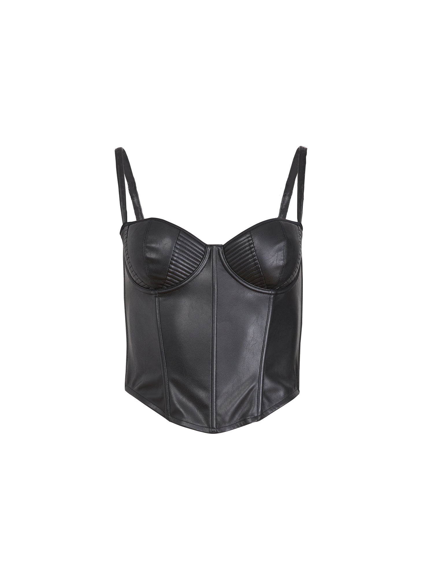 Flatlay Vegan Leather Bustier