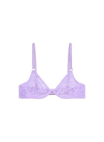 Light lilac - Le Stretch Lace Demi Bra | Fleur du Mal - DEMO