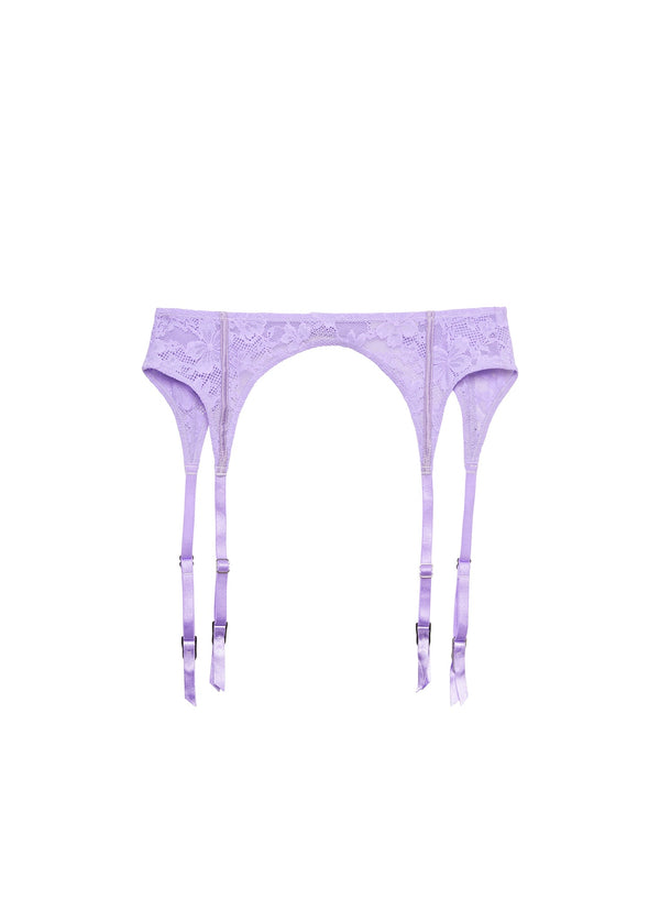 Light lilac - Le Stretch Lace Garter Belt | Fleur du Mal - DEMO