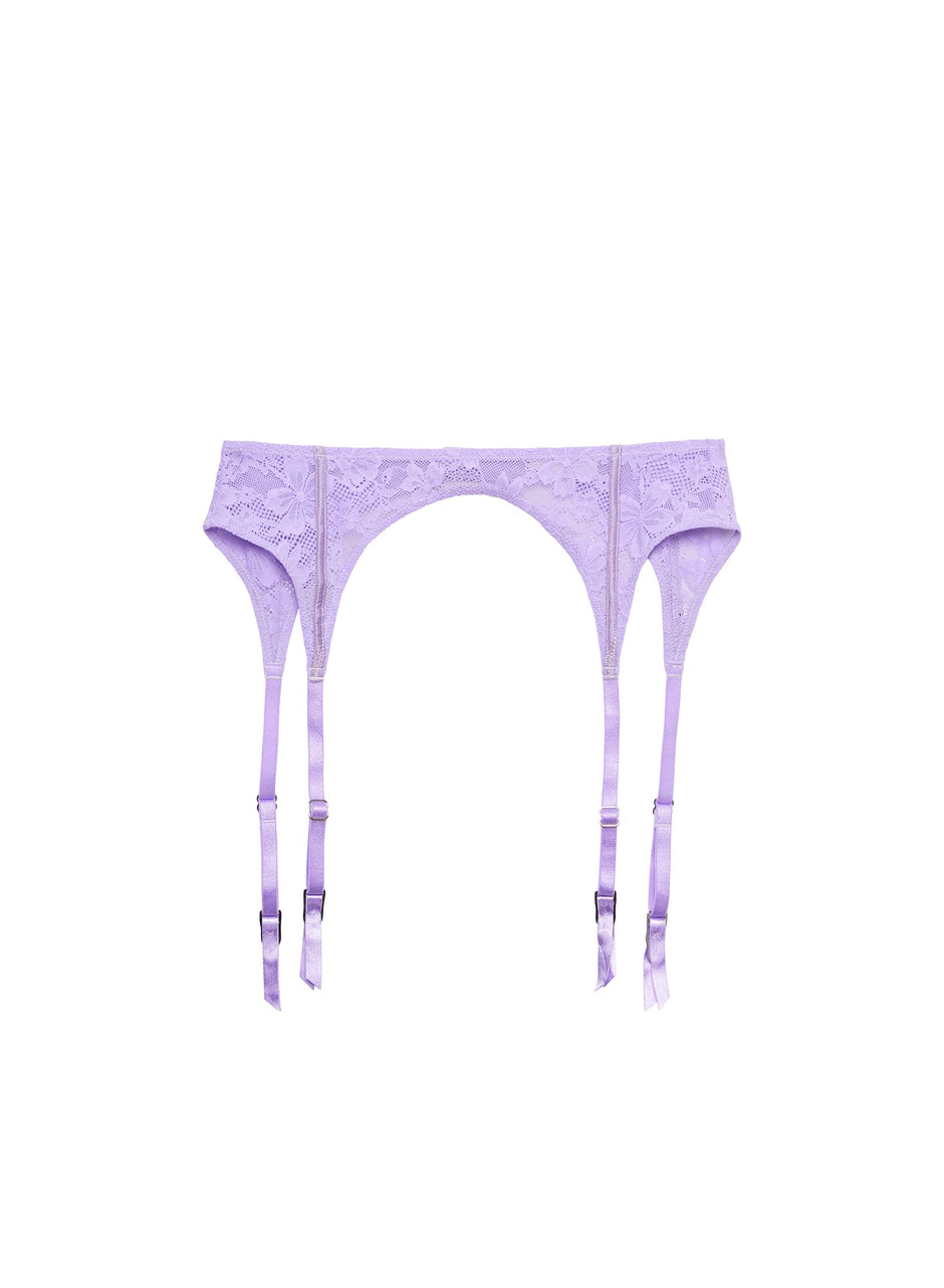 Light lilac - Le Stretch Lace Garter Belt | Fleur du Mal - DEMO