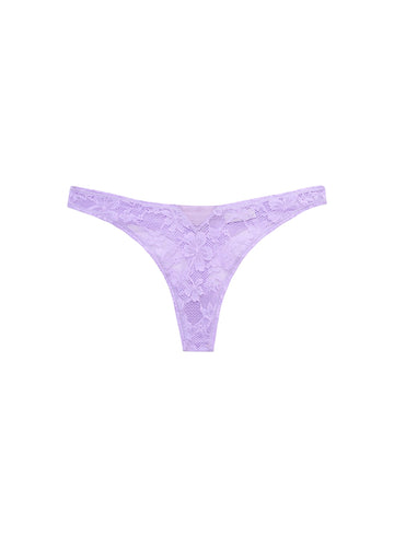 Light lilac - Le Stretch Lace Thong | Fleur du Mal - DEMO
