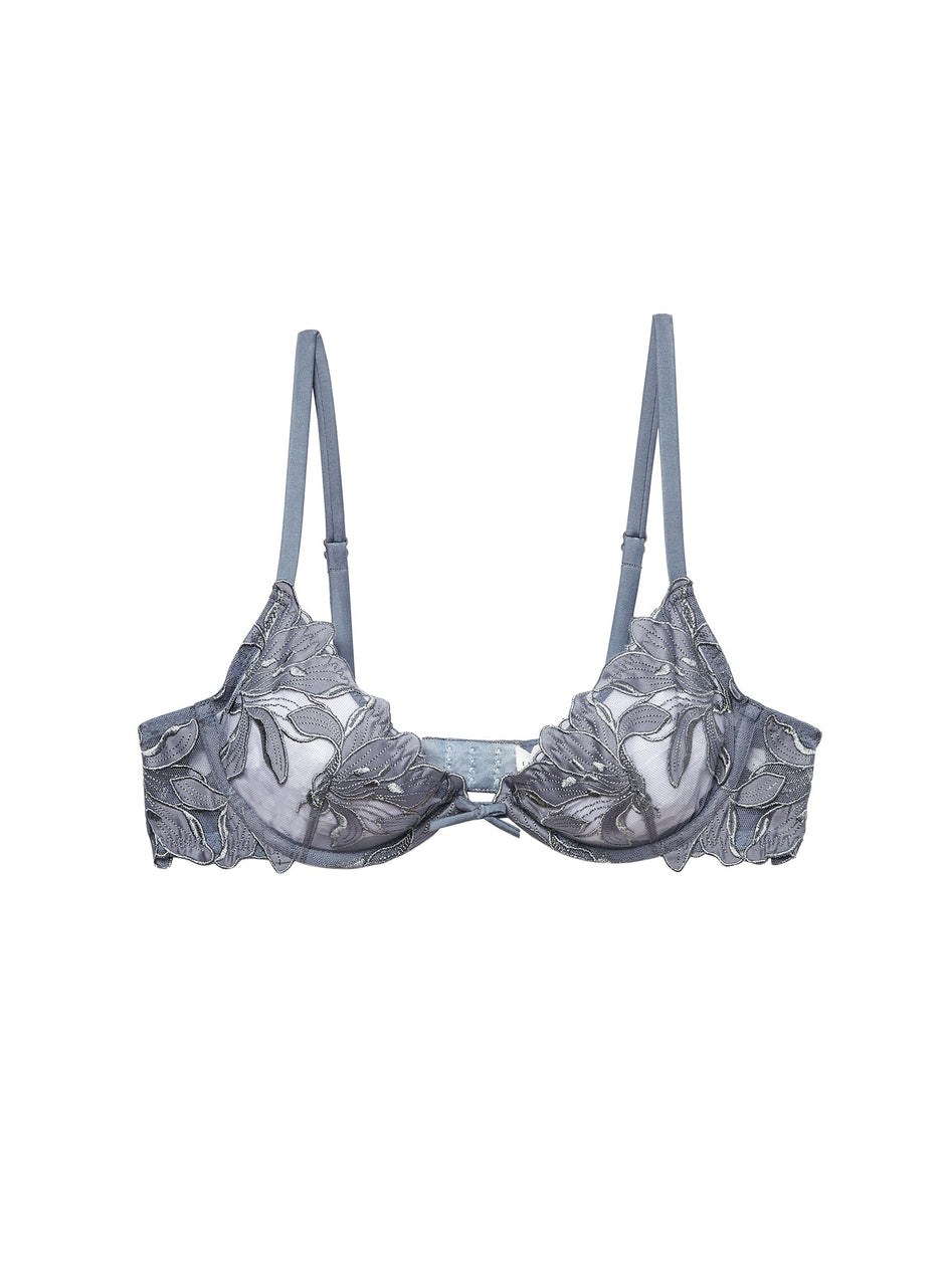 Mr. grey - Lily Embroidery Plunge Demi Bra | Fleur du Mal - DEMO