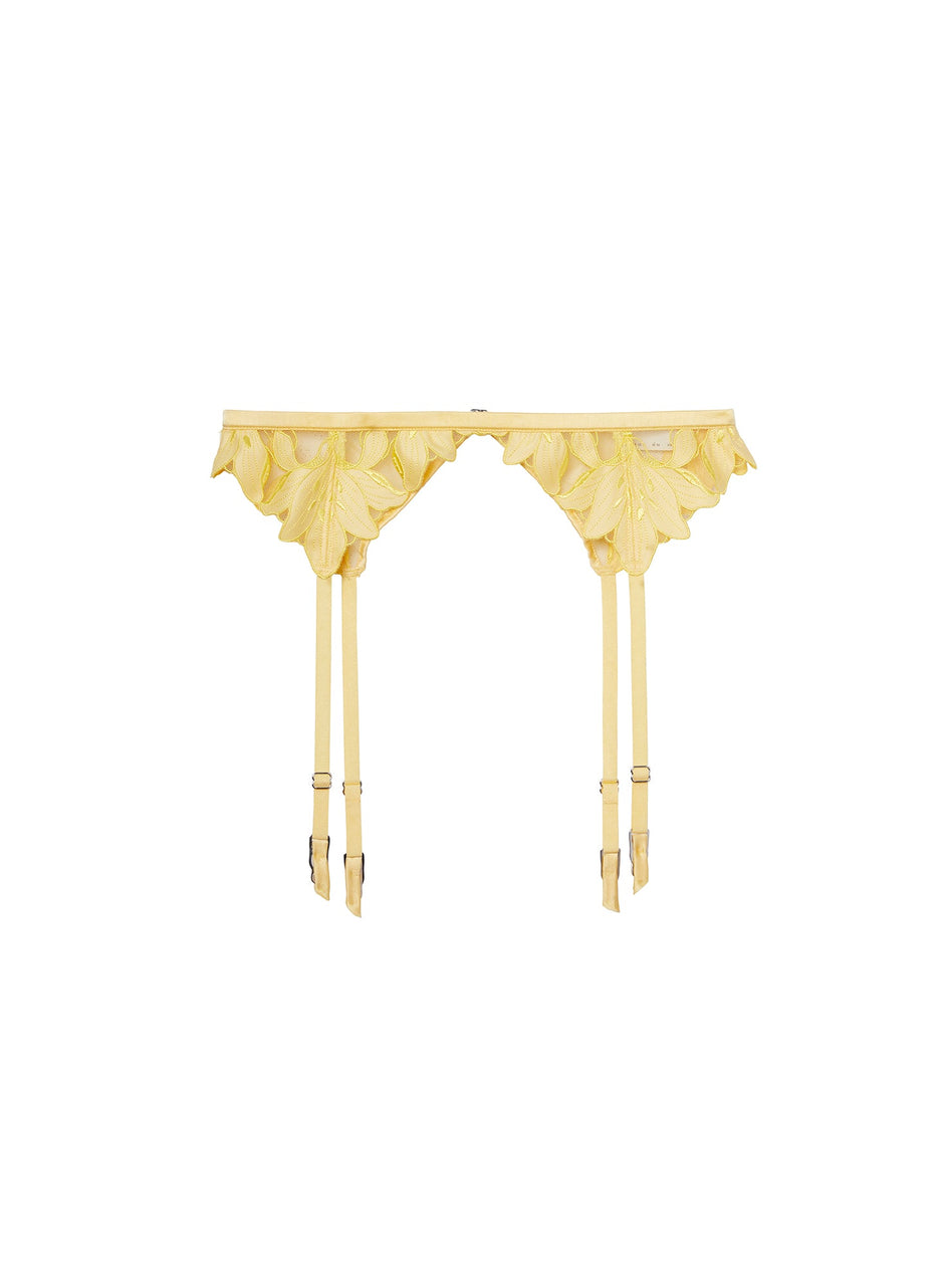 Daffodil - Lily Embroidery Garter Belt | Fleur du Mal - DEMO
