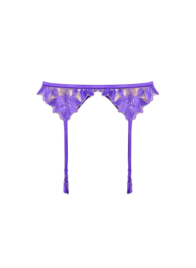 Pansy - Lily Embroidery Garter Belt | Fleur du Mal - DEMO