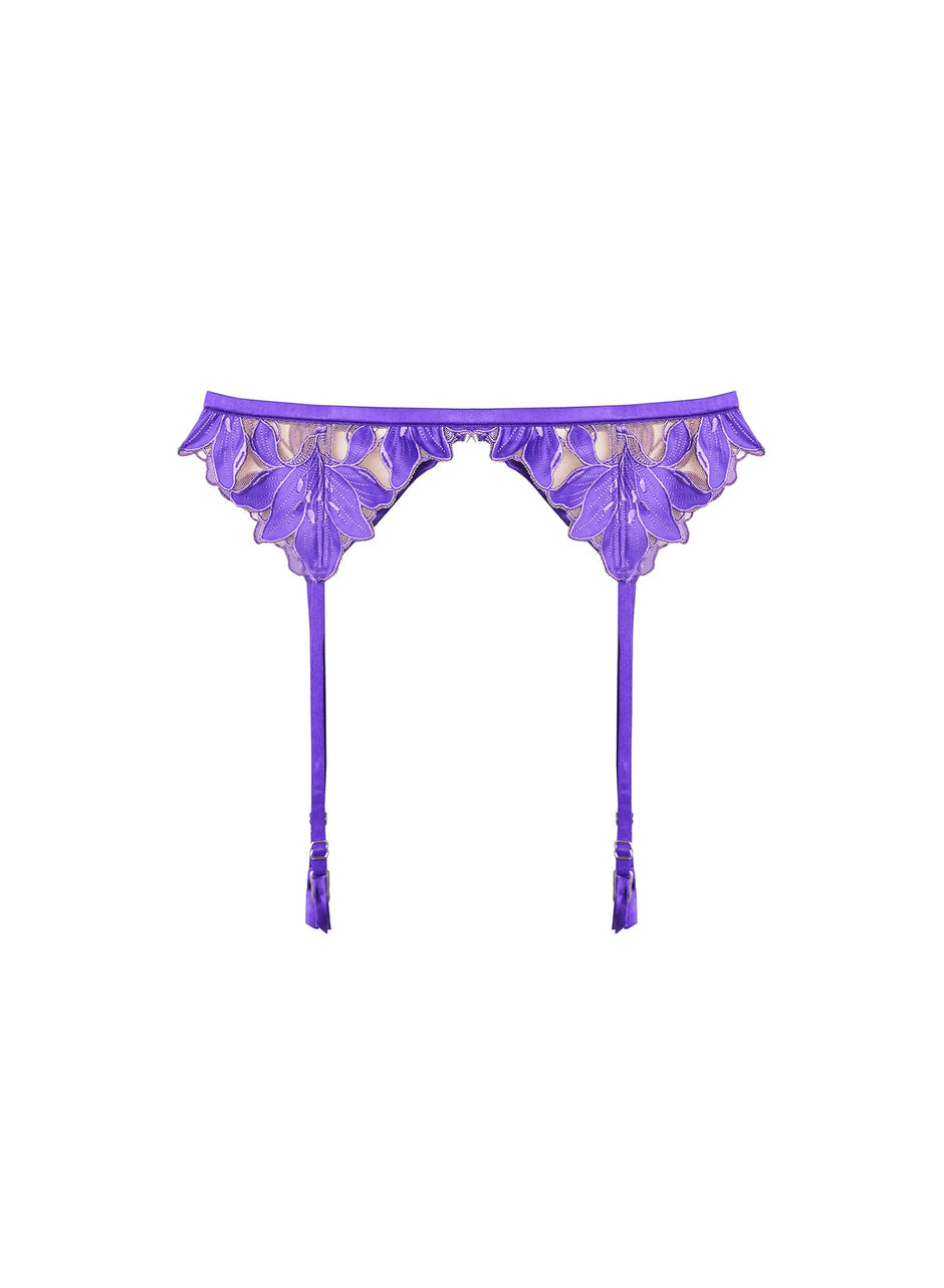 Pansy - Lily Embroidery Garter Belt | Fleur du Mal - DEMO