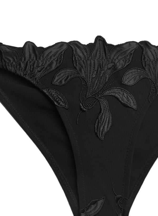 Black - Lily Grommet Bikini Bottom | Fleur du Mal - DEMO