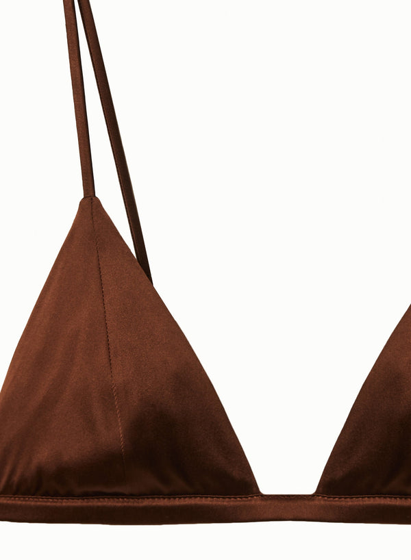 Cocoa - Luxe Triangle Bra | Fleur du Mal - DEMO