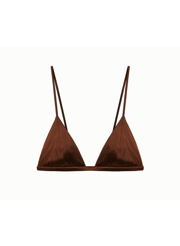 Cocoa - Luxe Triangle Bra | Fleur du Mal - DEMO