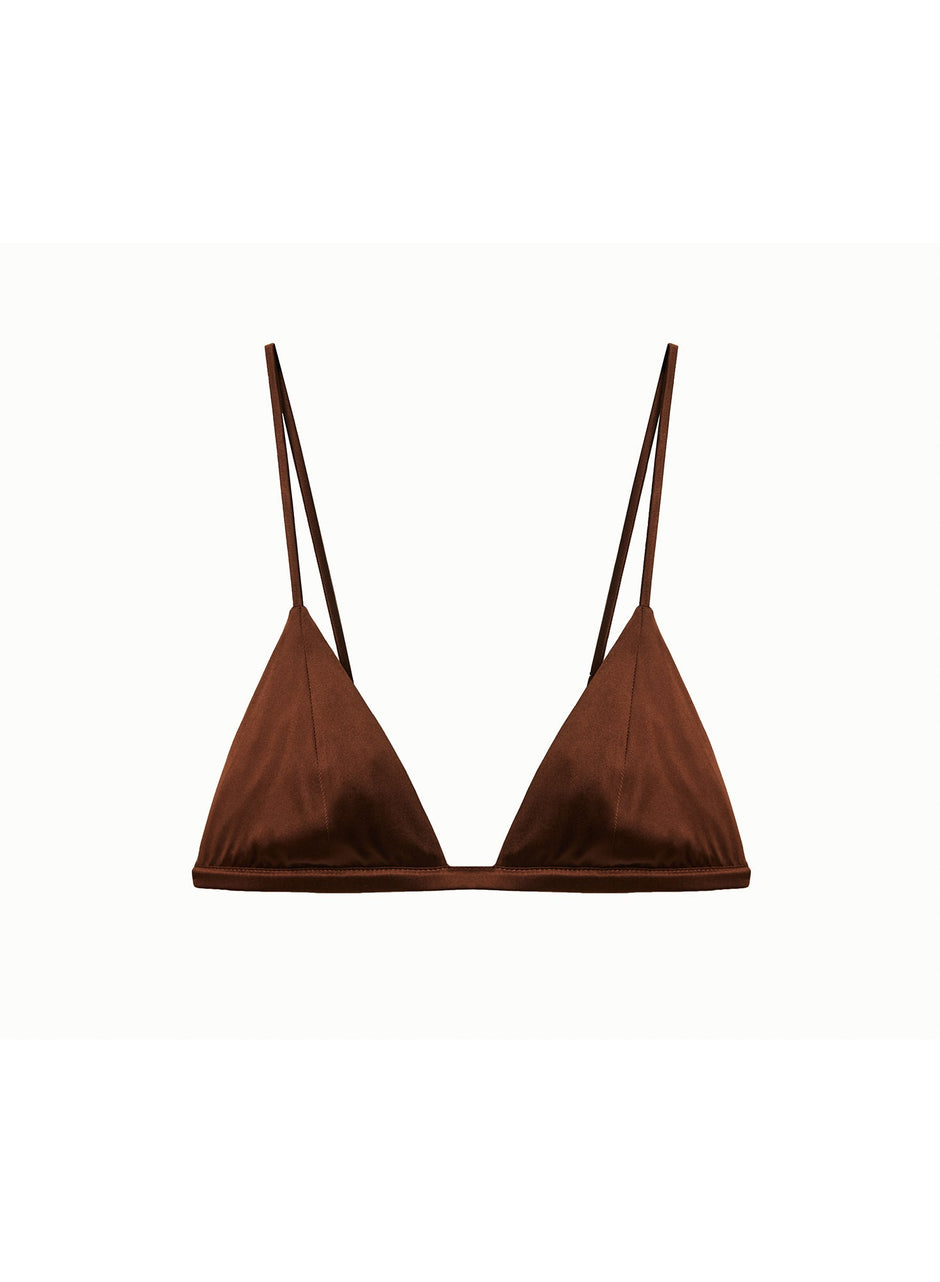 Cocoa - Luxe Triangle Bra | Fleur du Mal - DEMO