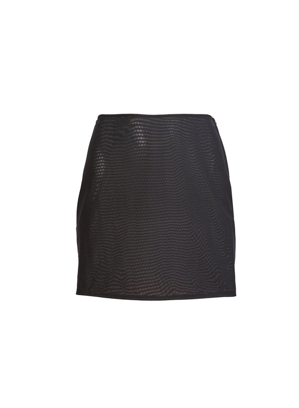 Black - Mesh Mini Skirt | Fleur du Mal - DEMO