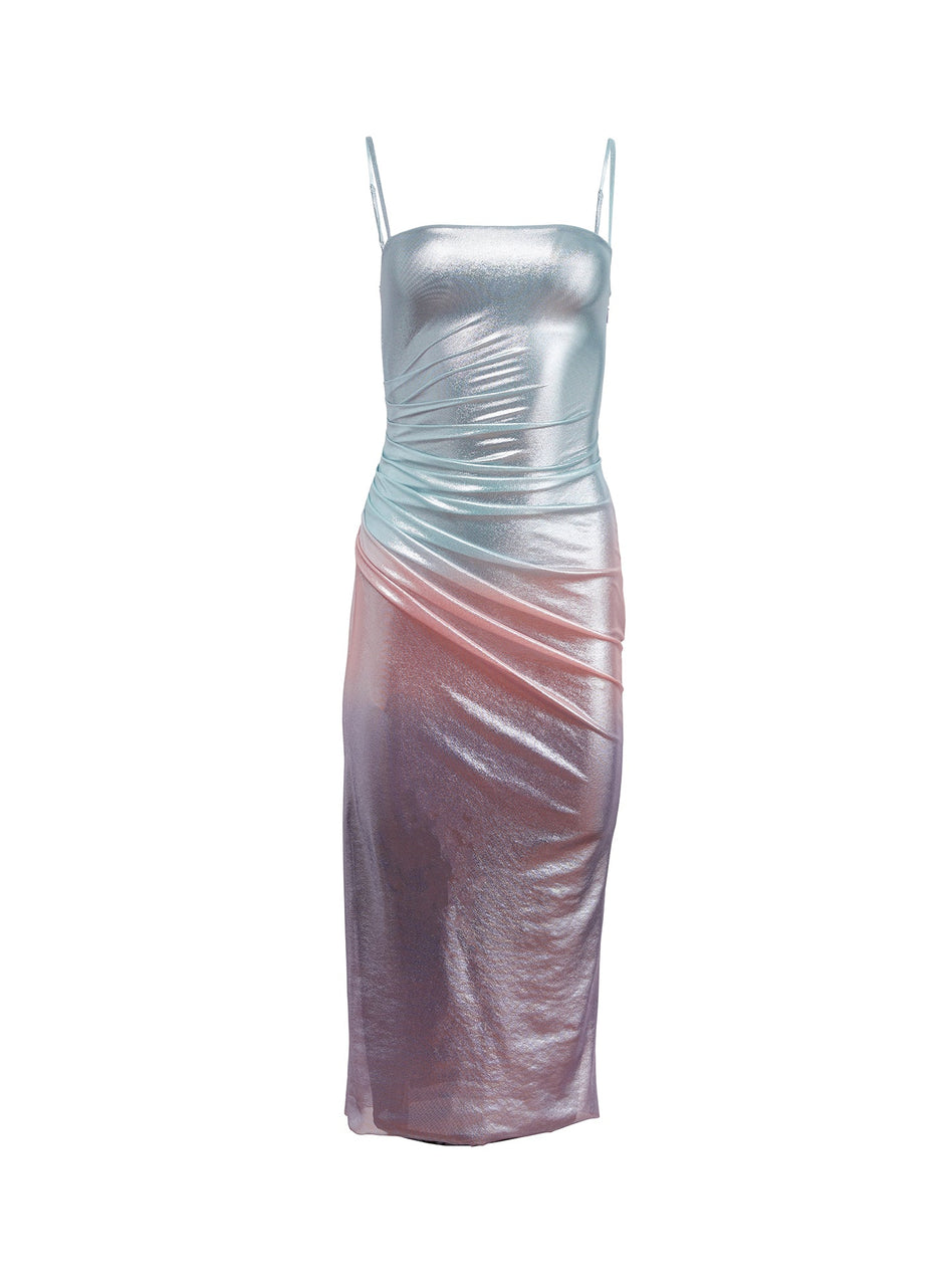 Blue metallic ombre - Ombré Shine Dress | Fleur du Mal - DEMO