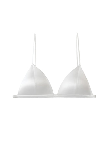 Ivory - Molded Luxe Triangle Bra | Fleur du Mal - DEMO