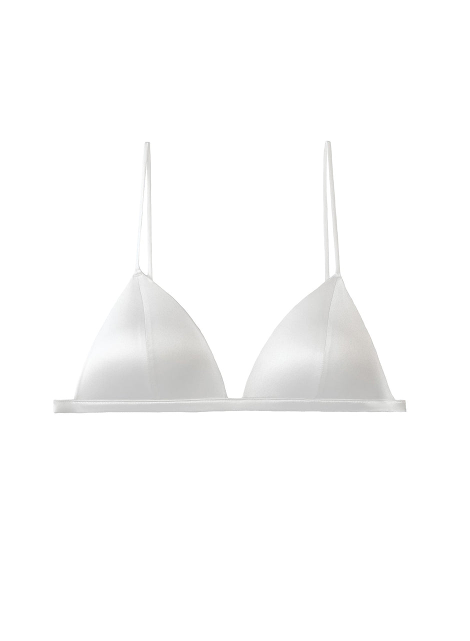 Ivory - Molded Luxe Triangle Bra | Fleur du Mal - DEMO