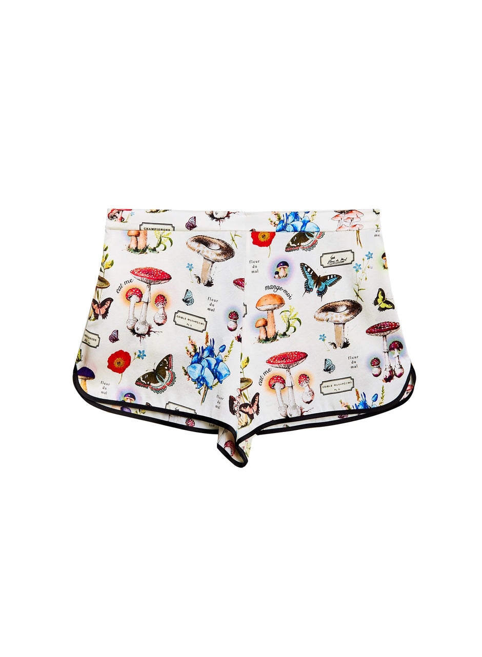 Ivory mushroom print - Magical Mushroom PJ Short | Fleur du Mal - DEMO