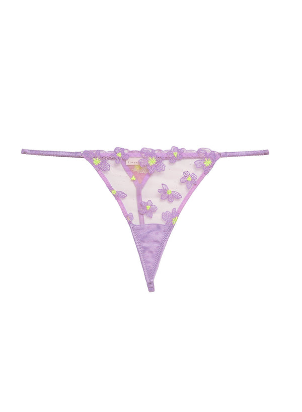 Spring lavender - Petal Embroidery V-String | Fleur du Mal - DEMO