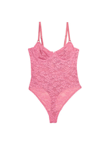 Pink cadillac - Le Stretch Lace Bodysuit | Fleur du Mal - DEMO