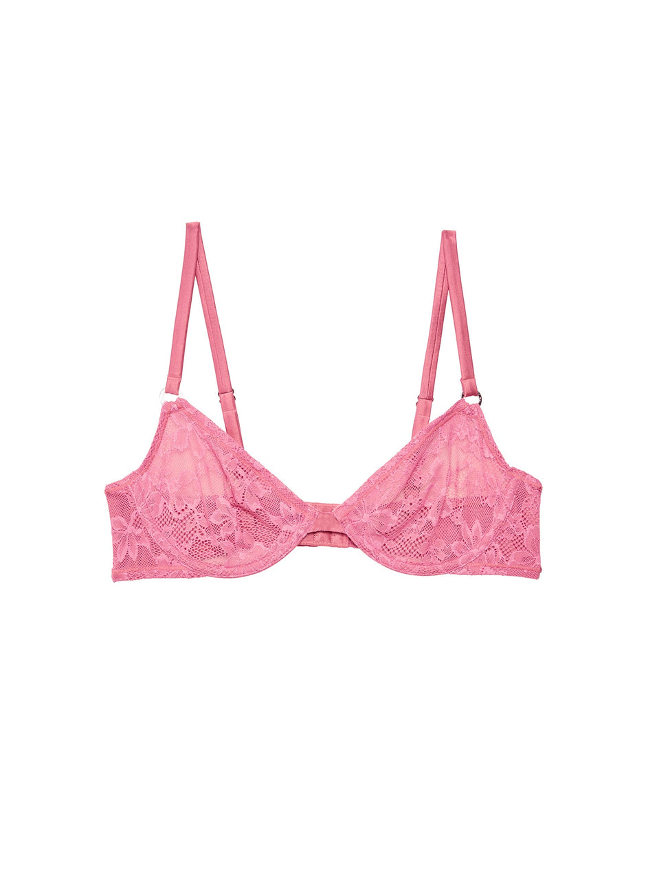 Pink cadillac - Le Stretch Lace Demi Bra | Fleur du Mal - DEMO