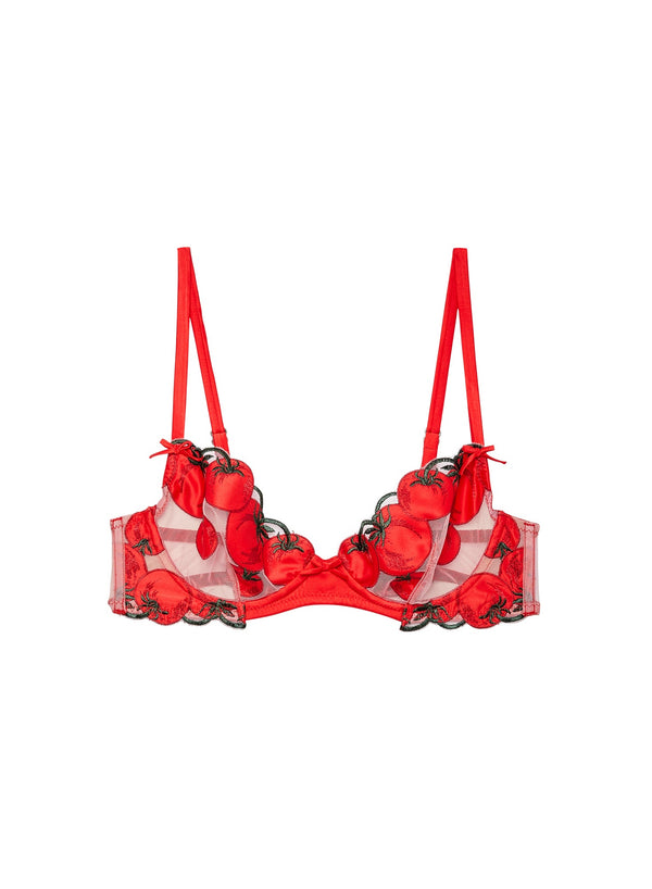 Sauce - Pomodoro Embroidery Demi Bra | Fleur du Mal - DEMO
