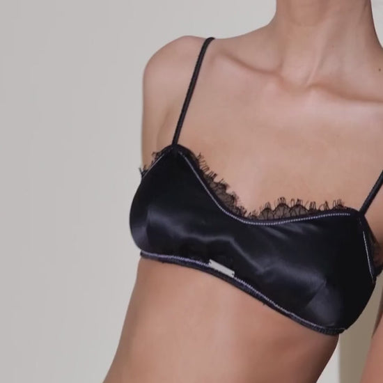 video- silk bra top