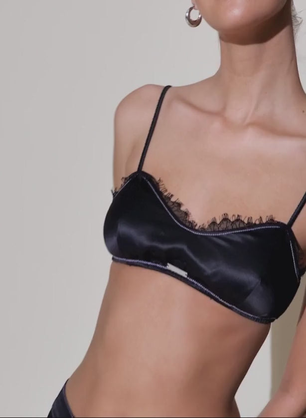 video- silk bra top