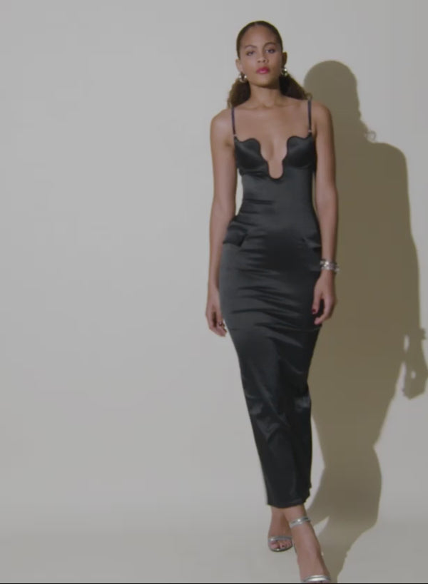 Black - Seduce-U Plunge Dress | Fleur du Mal - DEMO