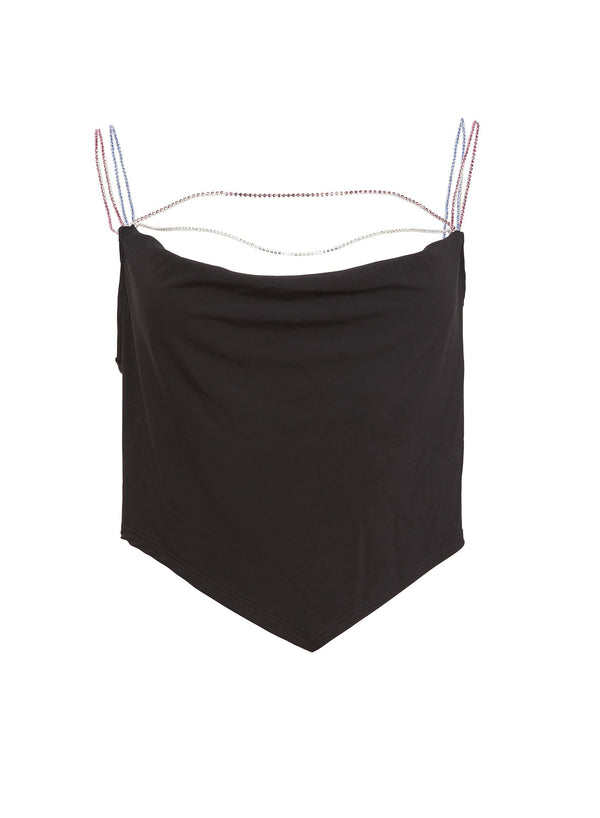 Black - Rhinestone Chain Cami | Fleur du Mal - DEMO