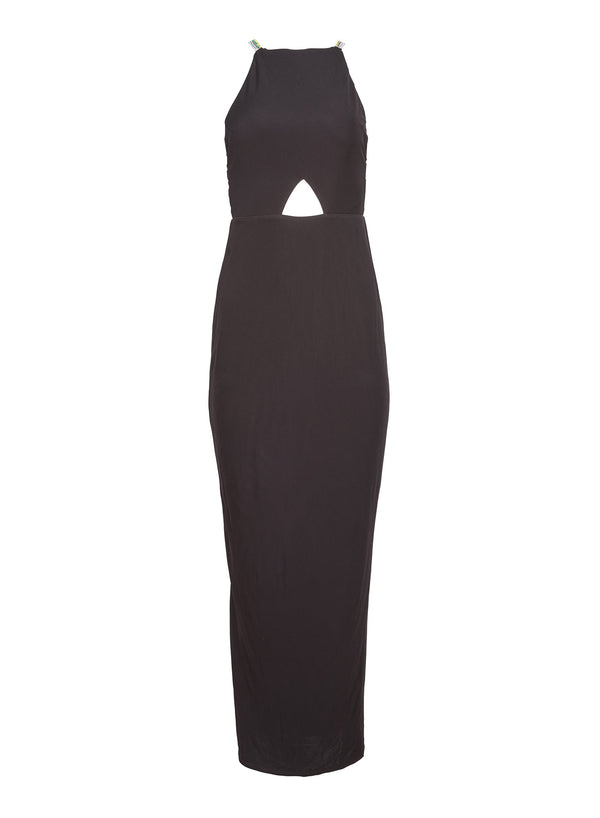 Black - Rhinestone Chain Dress | Fleur du Mal - DEMO