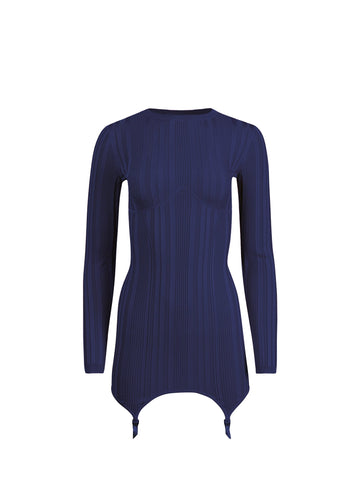 Night sky - Rib Garter Dress | Fleur du Mal - DEMO