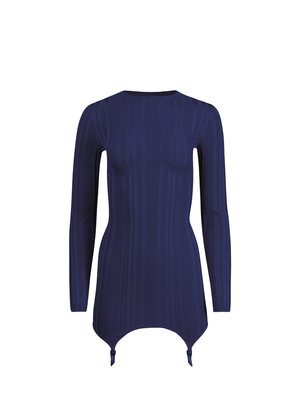 Night sky - Rib Garter Dress | Fleur du Mal - DEMO