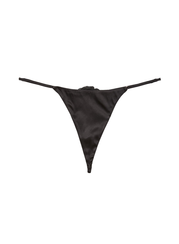 Black - Rose Luxe V-String | Fleur du Mal - DEMO