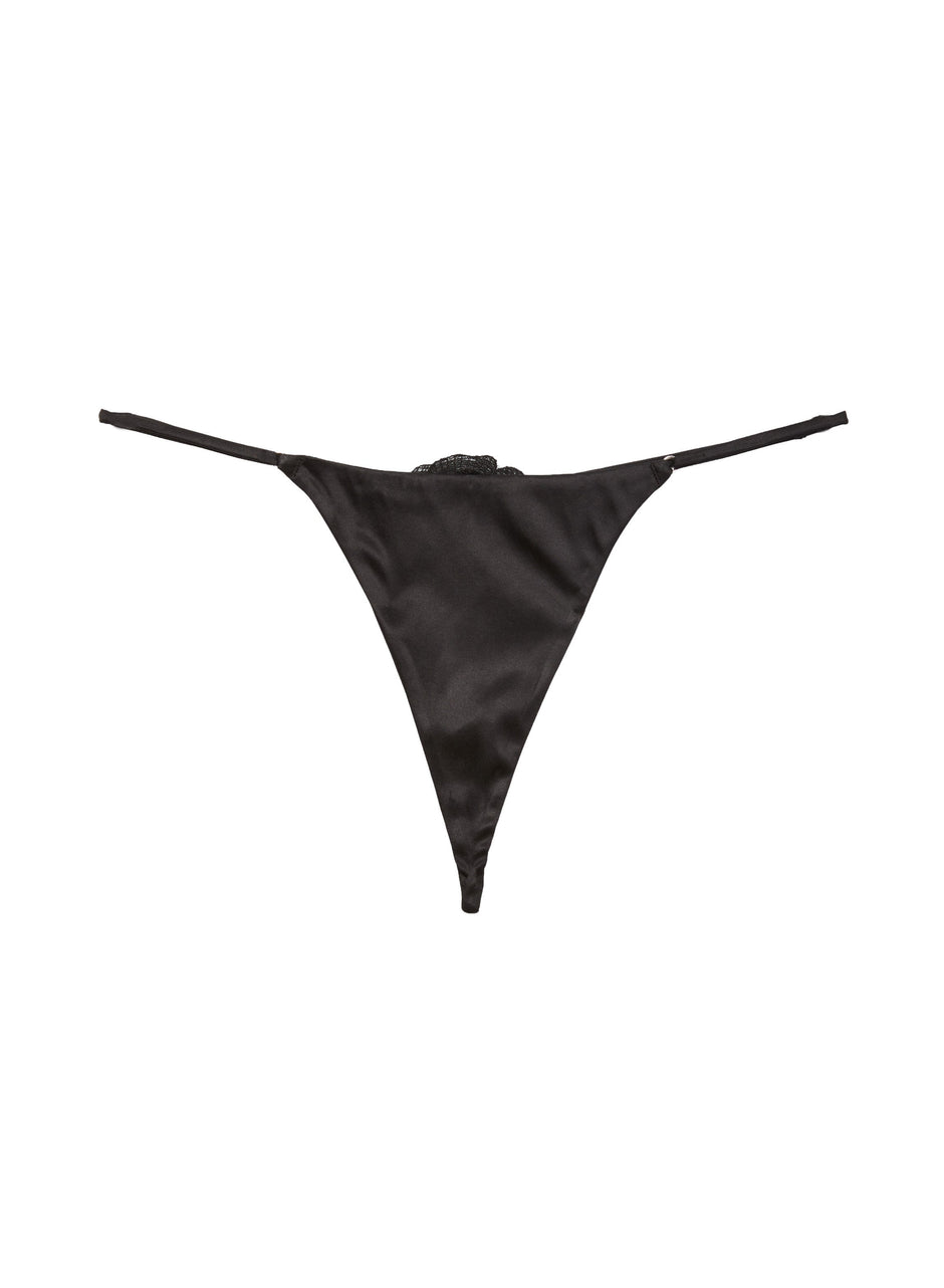 Black - Rose Luxe V-String | Fleur du Mal - DEMO