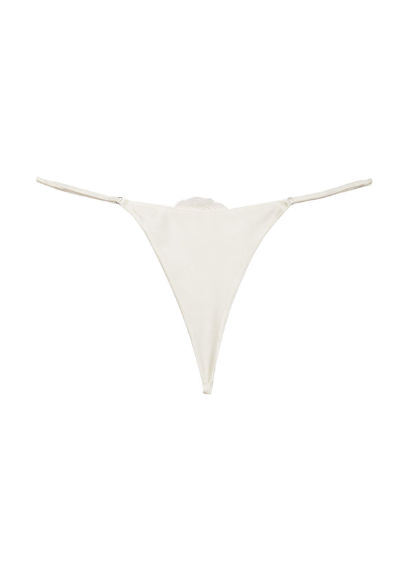 Ivory - Rose Luxe V-String | Fleur du Mal - DEMO