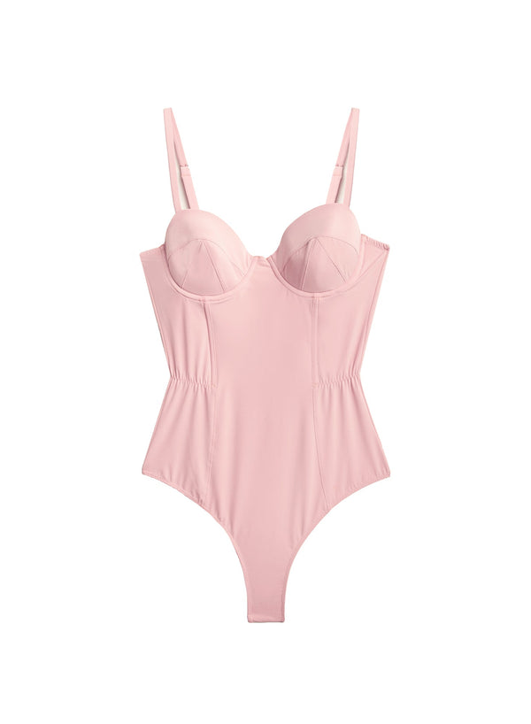Rose pink - Eco Luxe Jersey Bullet Bodysuit | Fleur du Mal - DEMO