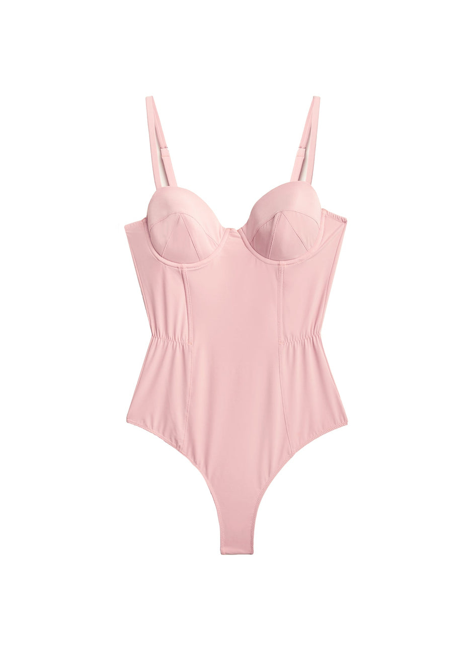 Rose pink - Eco Luxe Jersey Bullet Bodysuit | Fleur du Mal - DEMO
