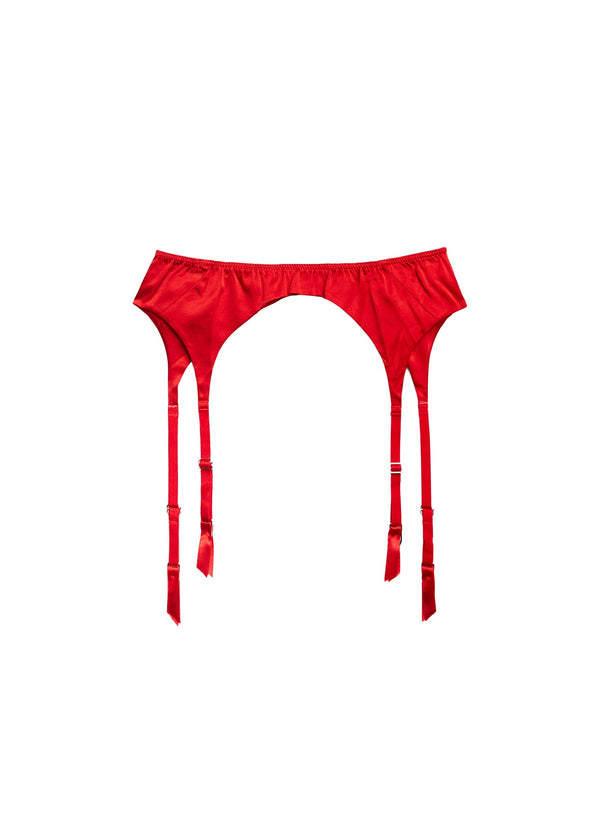 Rouge - Luxe Classic Garter Belt | Fleur du Mal - DEMO