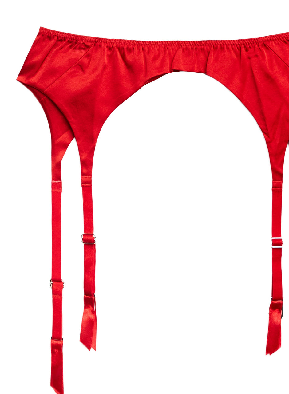 Rouge - Luxe Classic Garter Belt | Fleur du Mal - DEMO