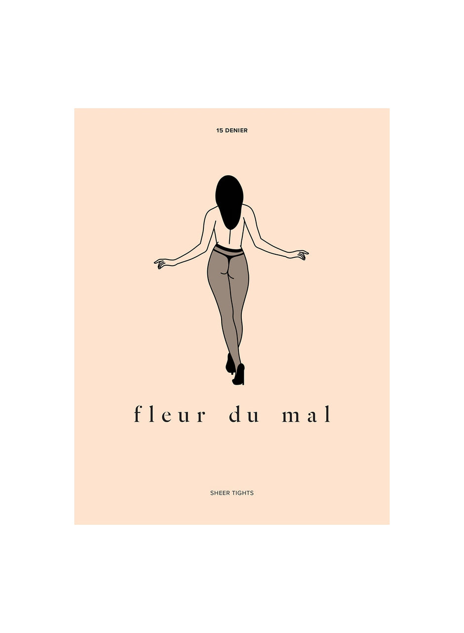 Black - Sheer Tights | Fleur du Mal - DEMO