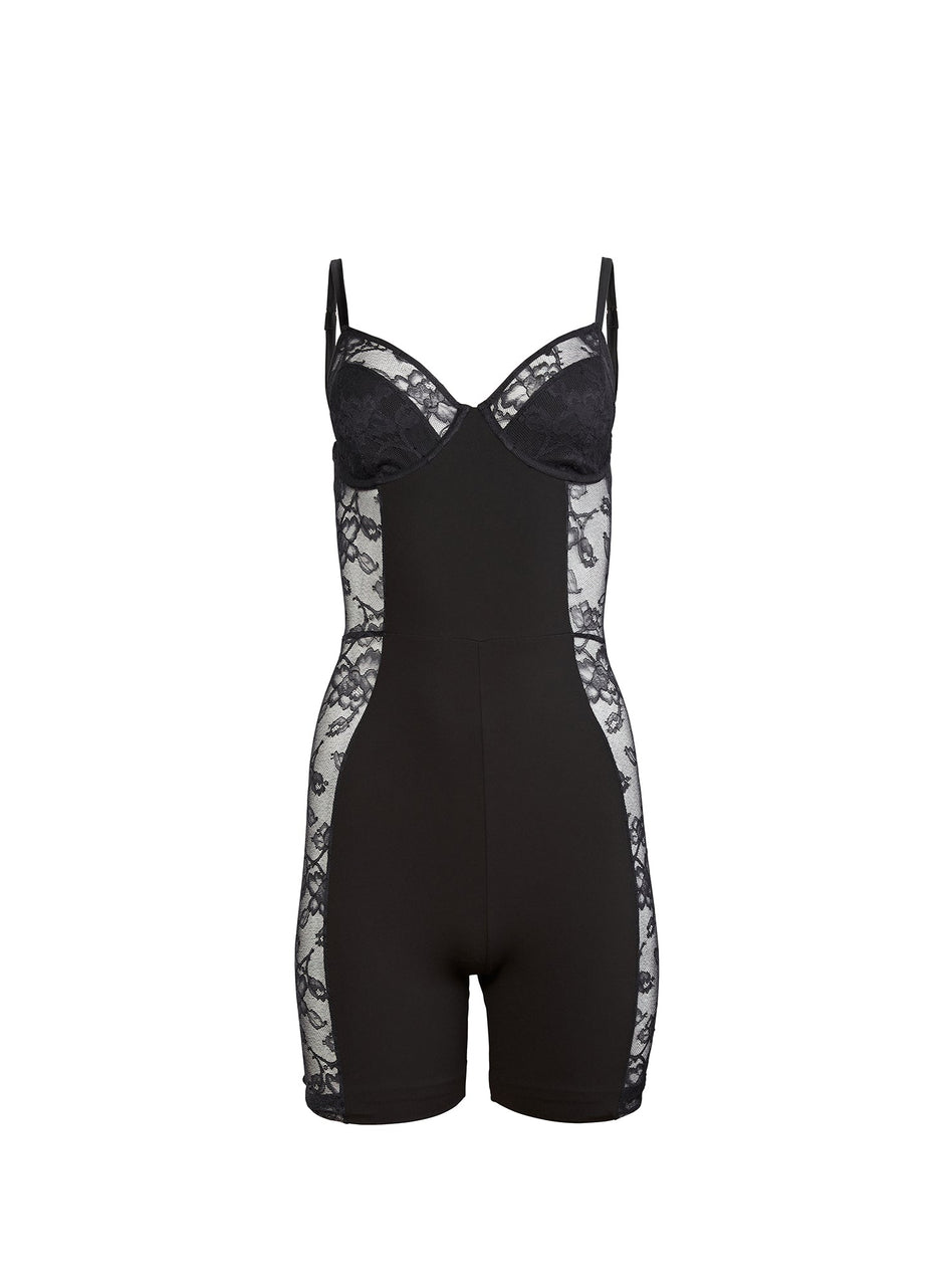 Black - Short Catsuit | Fleur du Mal - DEMO