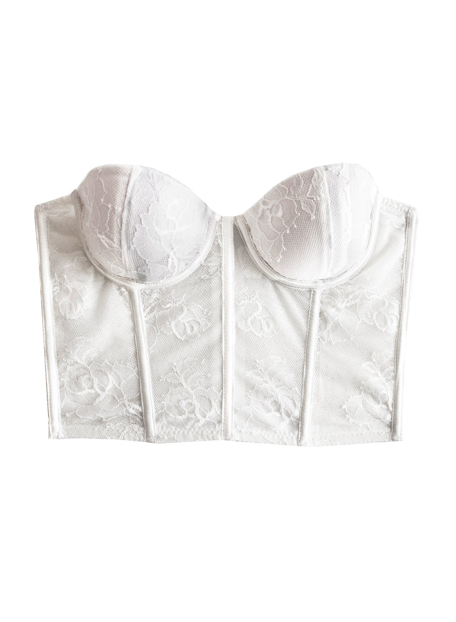 Snow - Bouquet Lace Bustier Top | Fleur du Mal - DEMO