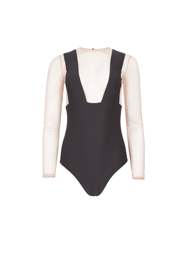 Black - Suspender Bodysuit | Fleur du Mal - DEMO