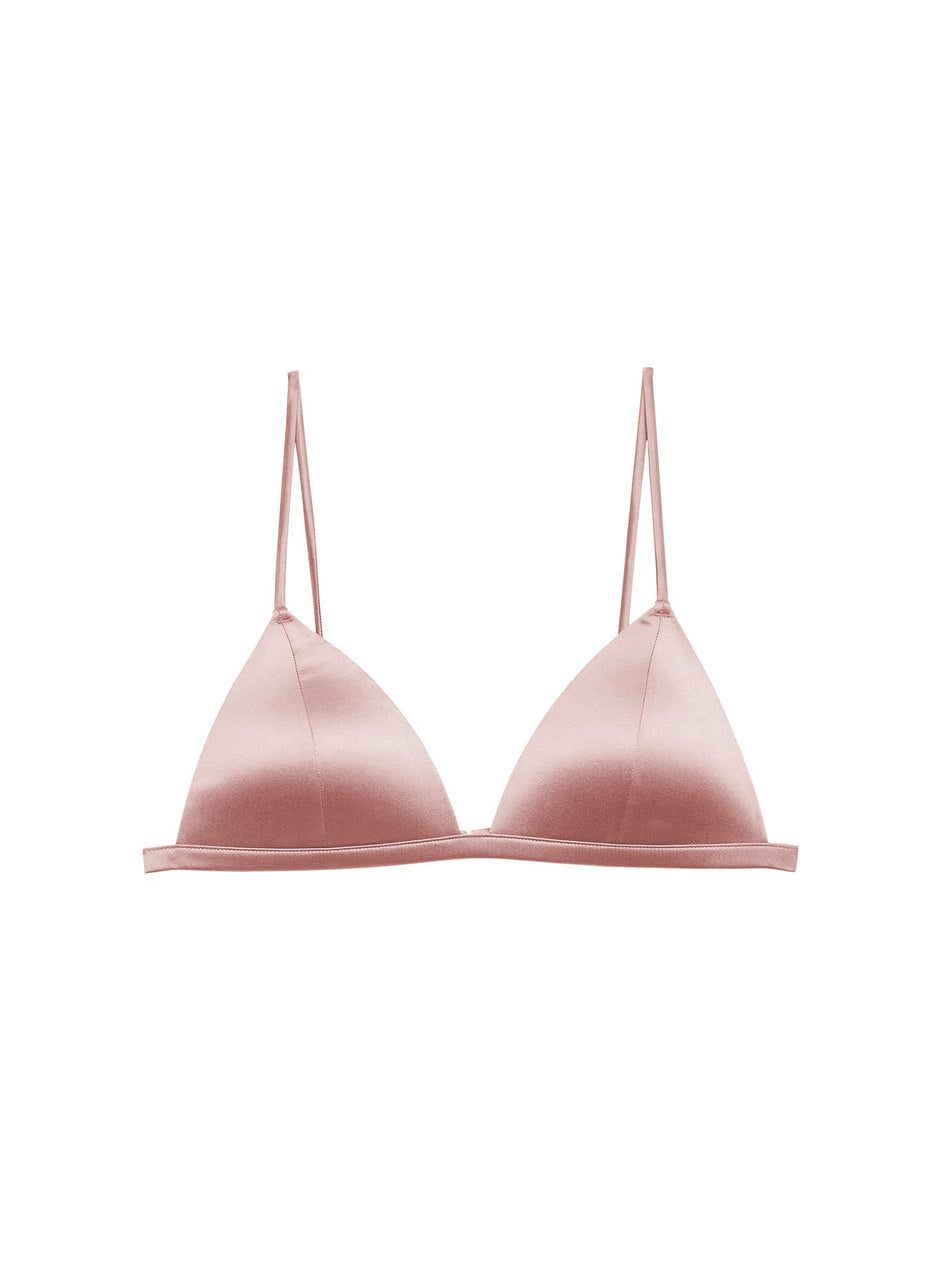 Tan - Molded Luxe Triangle Bra | Fleur du Mal - DEMO
