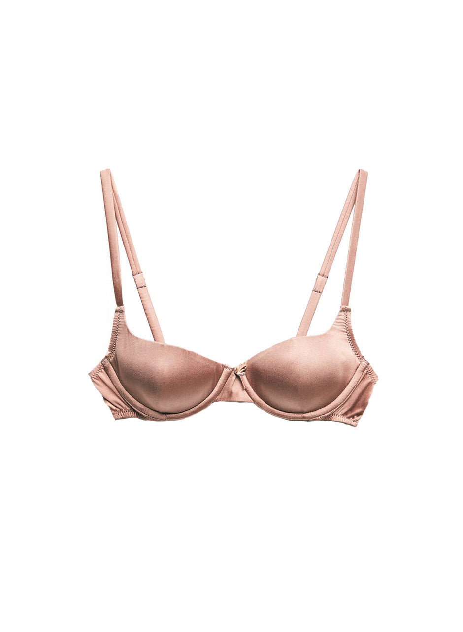Tan - Seamless Luxe Balconette Bra | Fleur du Mal - DEMO
