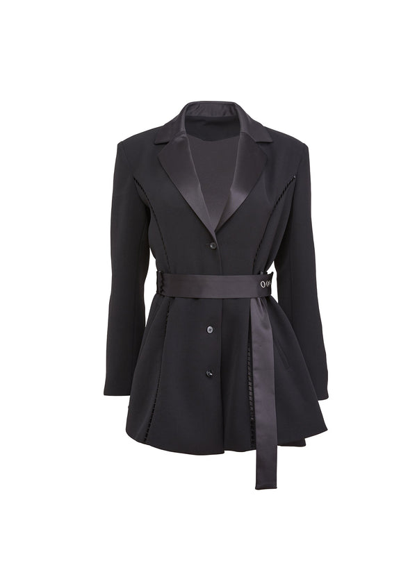 Black - Tuxedo Mini Dress | Fleur du Mal - DEMO
